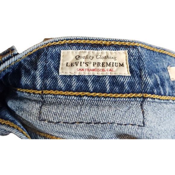 Levi's 70s High Flare Medium Wash Jeans Classic Retro Casual Basic Women's 25 - Picture 6 of 7